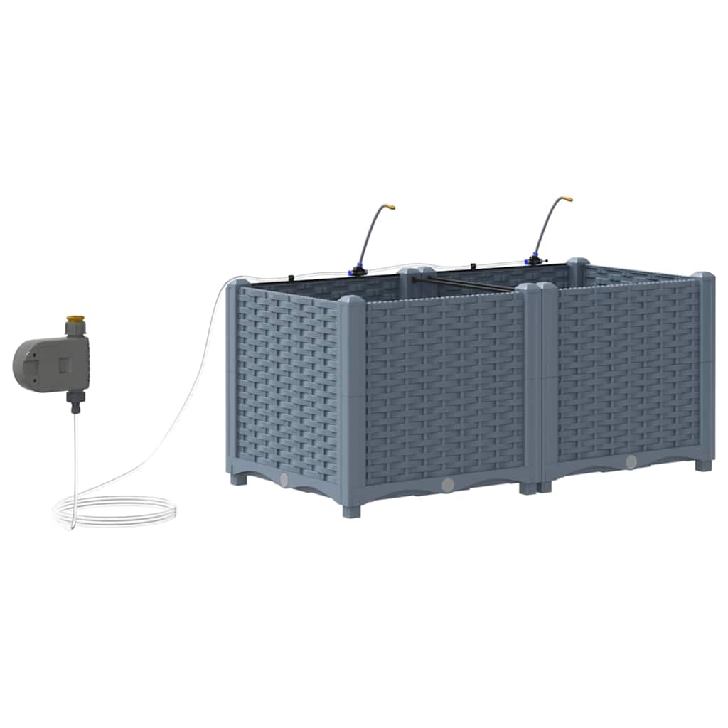 Garden Light grey 80 x 40 x 37.5 cm Steel