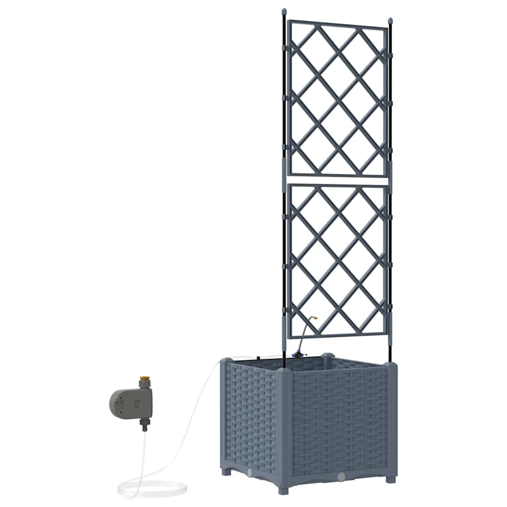 Garden Light grey 40 x 40 x 142 cm Steel