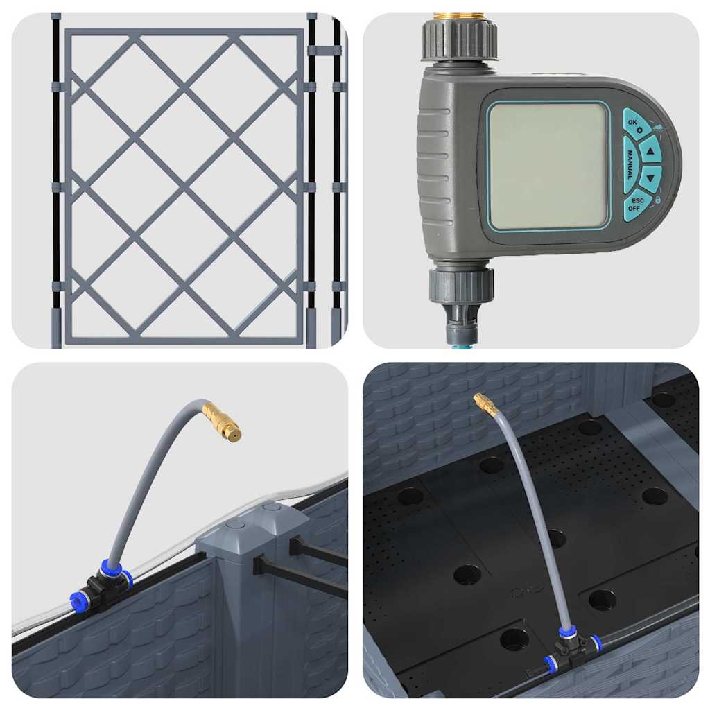 Garden Light grey 80 x 40 x 126 cm Steel