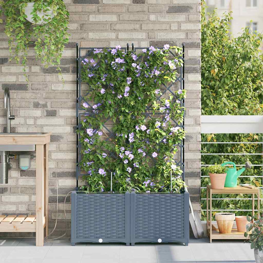 Garden Light grey 80 x 40 x 142 cm Steel