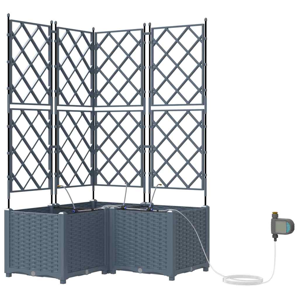 Garden Light grey 80 x 80 x 142 cm Steel