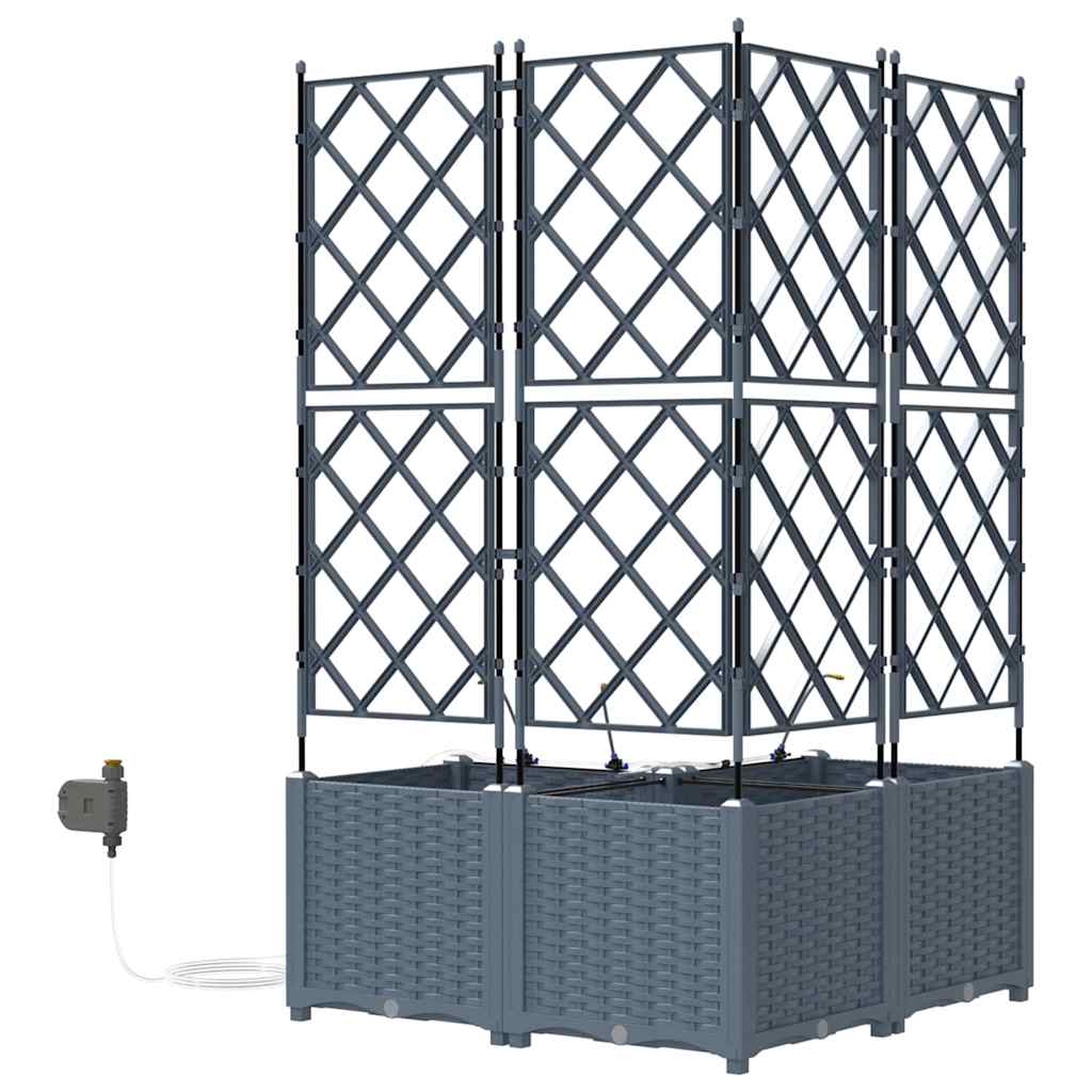 Garden Light grey 80 x 80 x 142 cm Steel