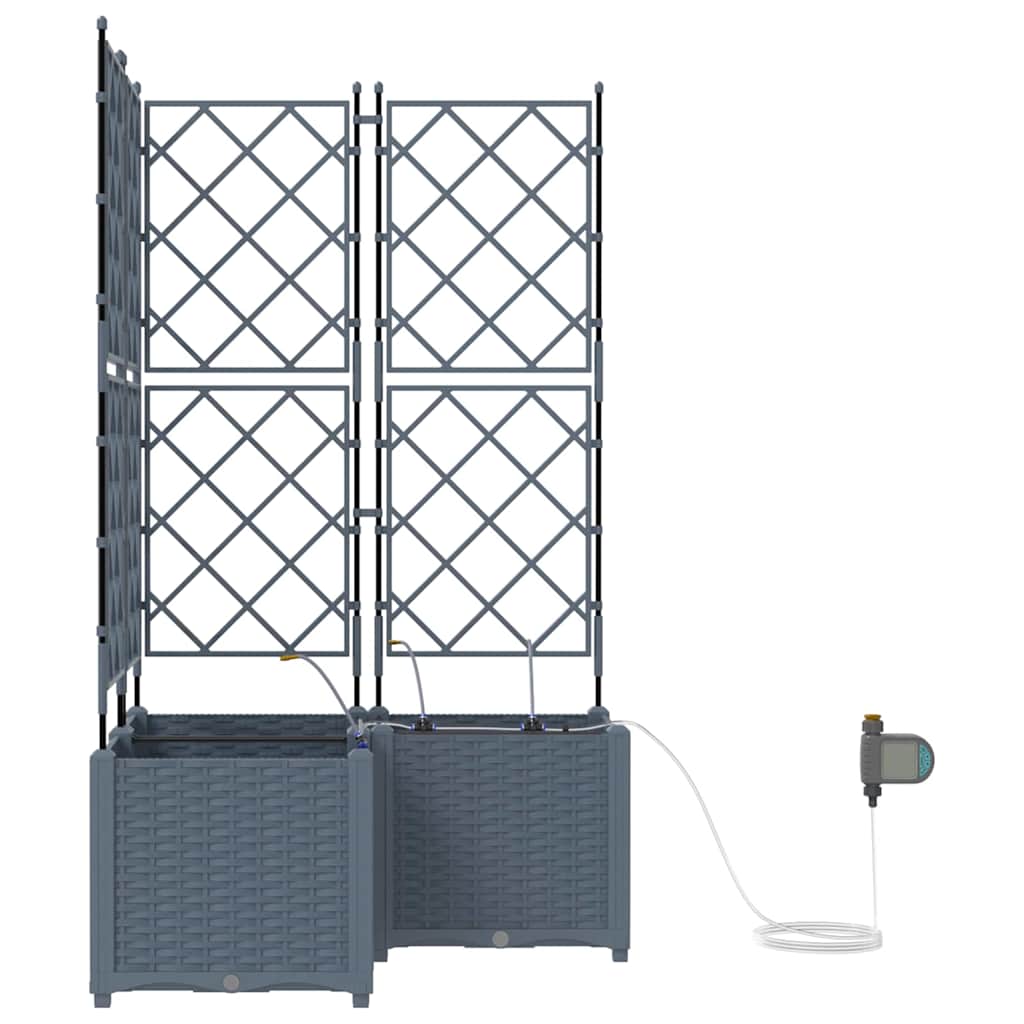 Garden Light grey 80 x 80 x 142 cm Steel