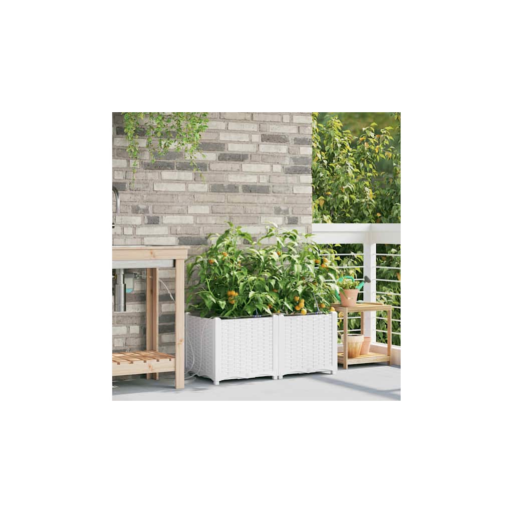 Garden White 80 x 40 x 37.5 cm Steel