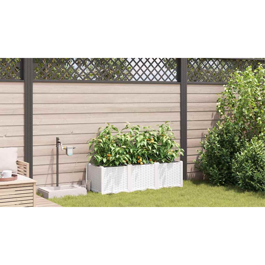 Garden White 120 x 40 x 37.5 cm Steel