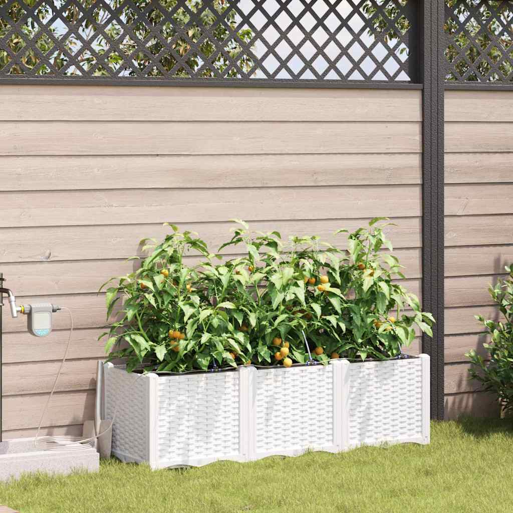 Garden White 120 x 40 x 37.5 cm Steel