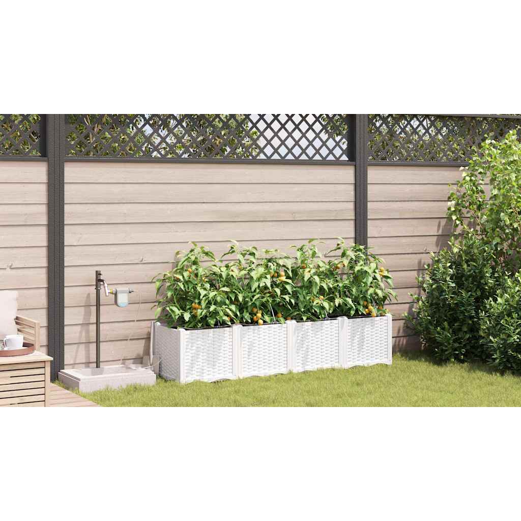 Garden White 160 x 40 x 37.5 cm Steel