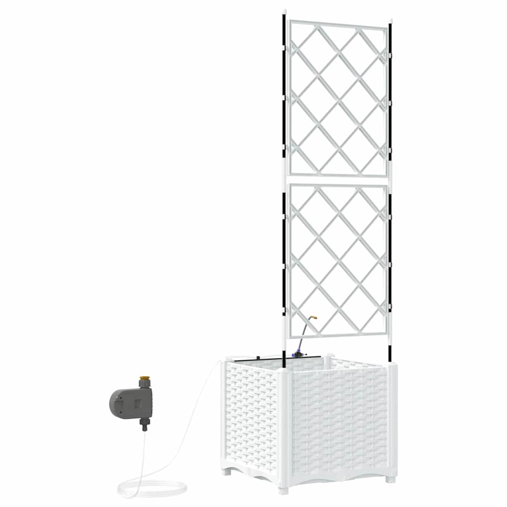 Garden White 40 x 40 x 142 cm Steel