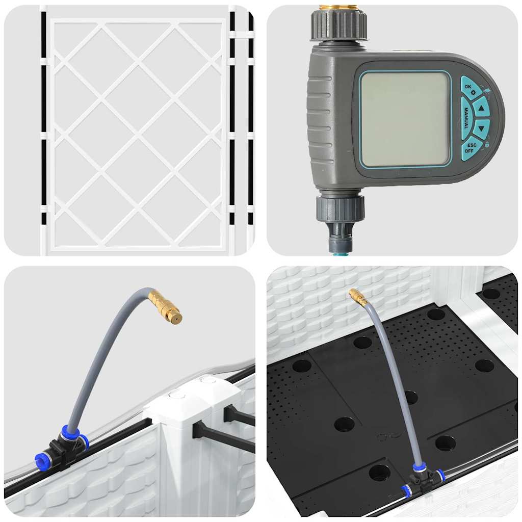 Garden White 80 x 40 x 126 cm Steel