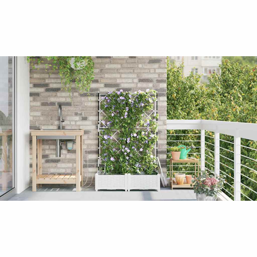 Garden White 80 x 40 x 126 cm Steel