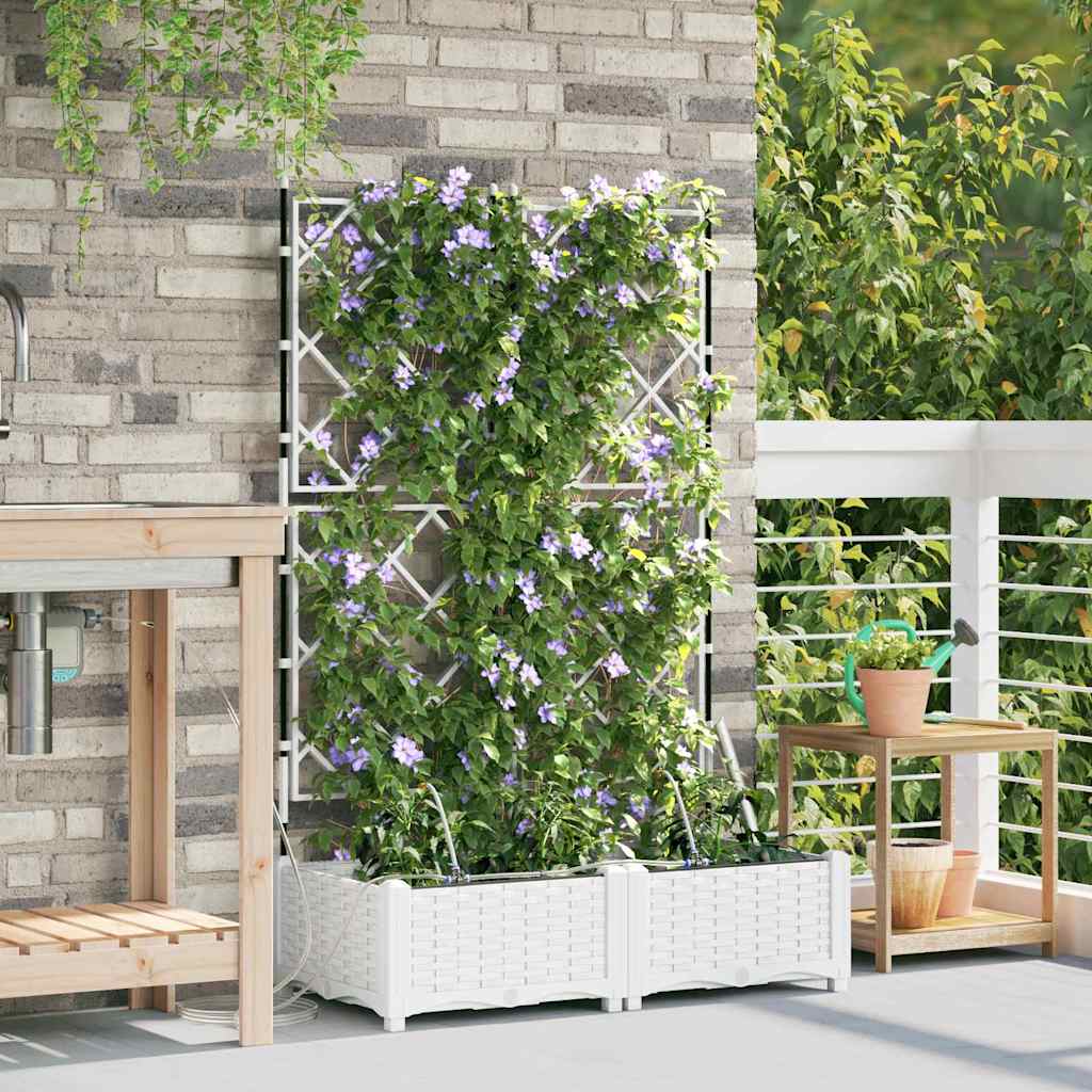 Garden White 80 x 40 x 126 cm Steel