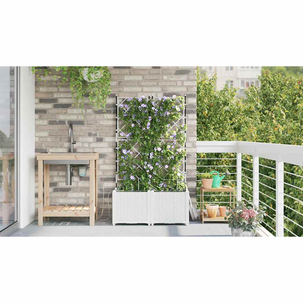 Garden White 80 x 40 x 142 cm Steel