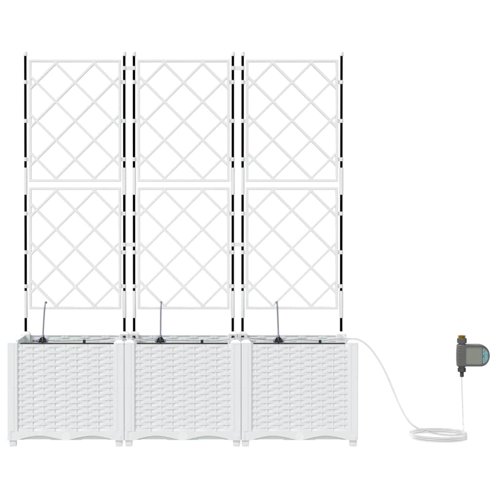 Garden White 120 x 40 x 142 cm Steel