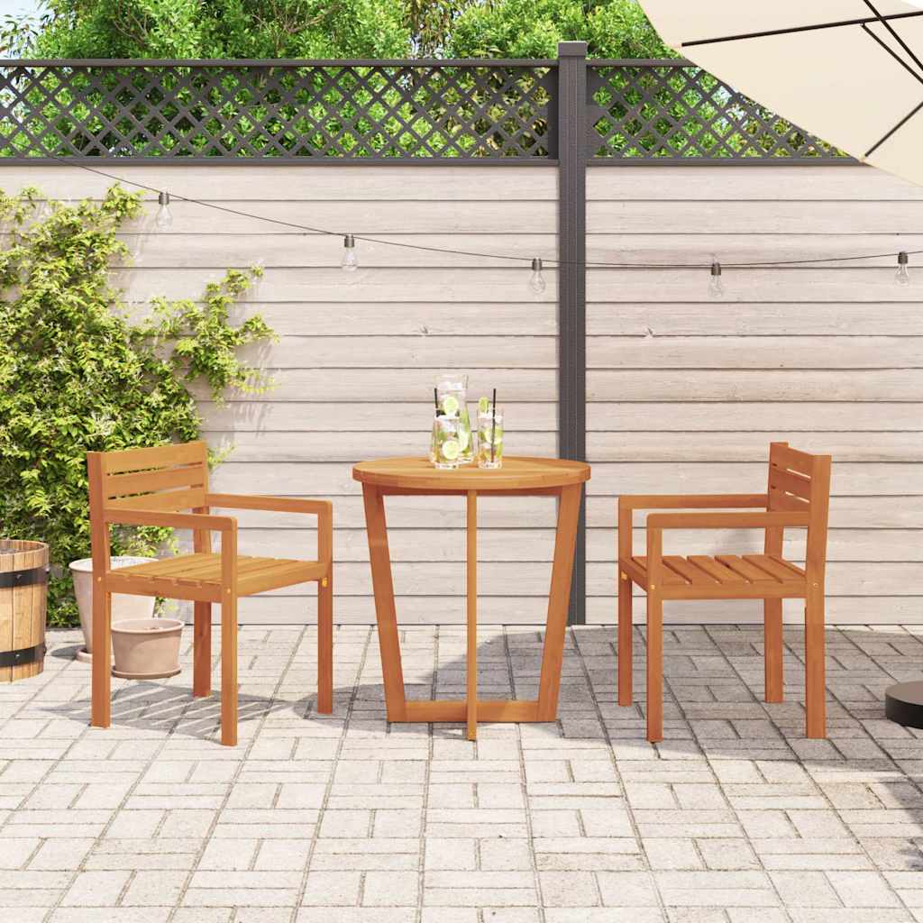 3 Piece Garden Dining Set Solid Wood Acacia