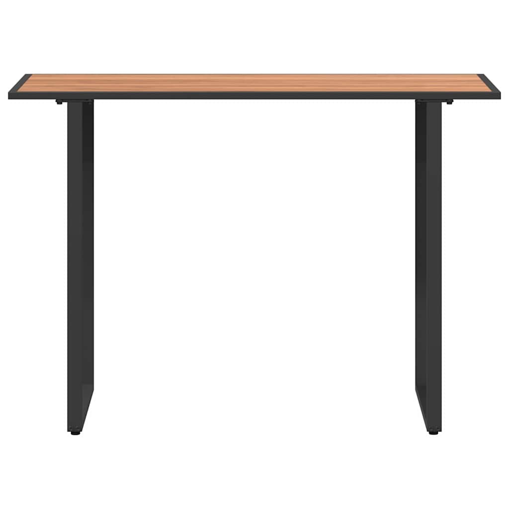 Garden Table Brown 100 x 55 x 70 cm Steel and DPC