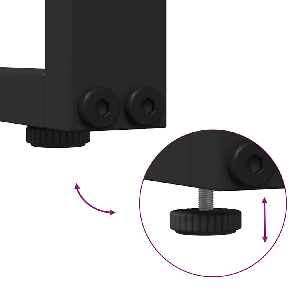 Garden Table Brown 100 x 55 x 70 cm Steel and DPC