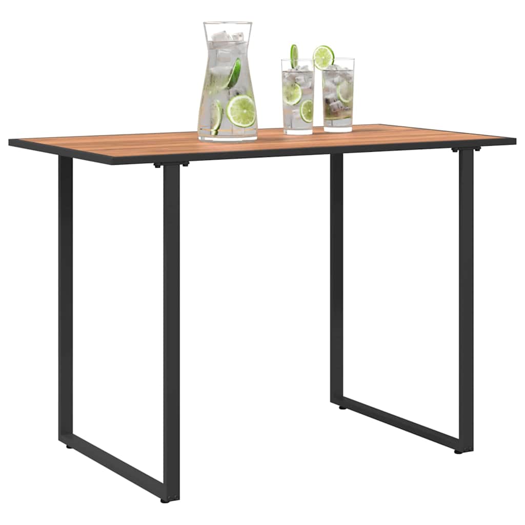 Garden Table Brown 100 x 55 x 70 cm Steel and DPC