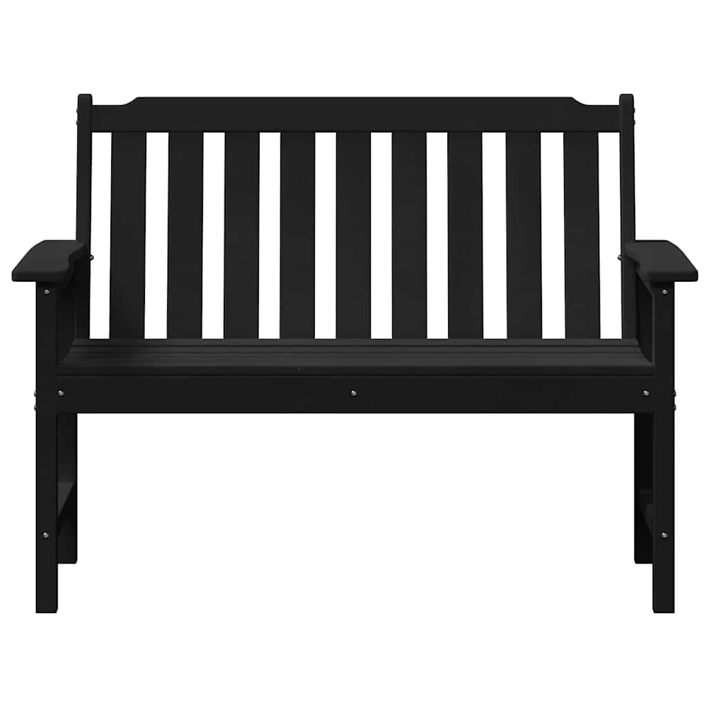 Garden Bench Black 120 x 59 x 88 cm HDPE