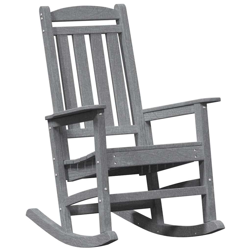 Garden Rocking Chair Light Grey 92 x 70 x 108cm HDPE