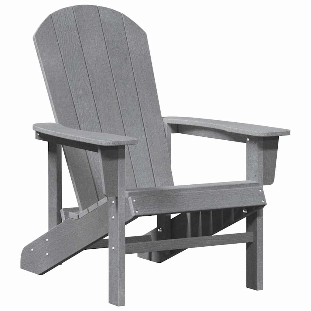 Adirondack Chair Light Grey 82 x 74 x 92 cm HDPE