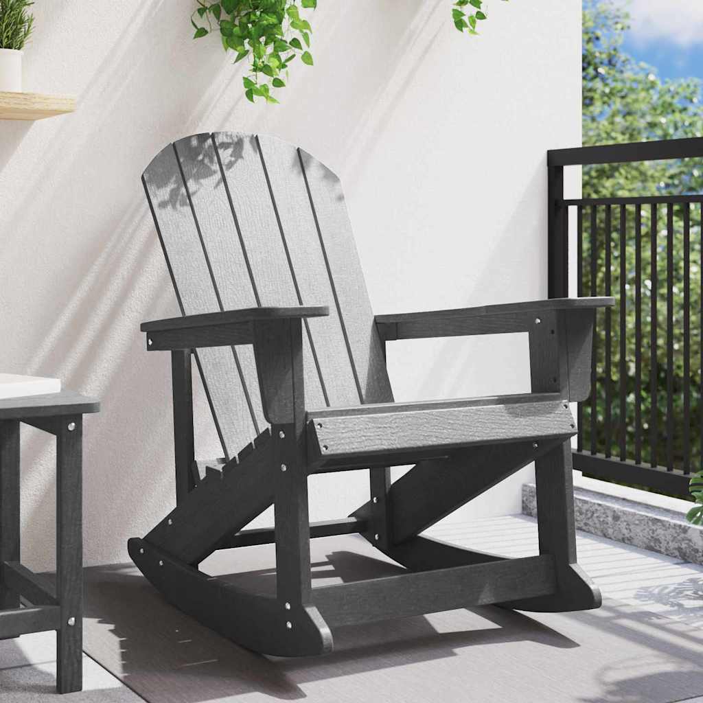 Adirondack Rocking Chair Light Grey 92 x 73.5 x 92 cm HDPE