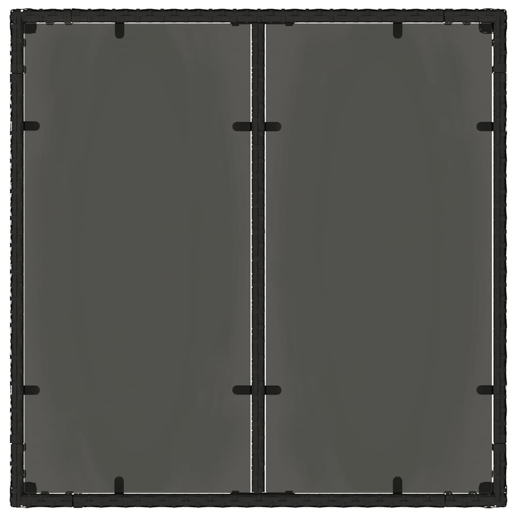 Garden Dining Set 5 pcs Black Poly rattan