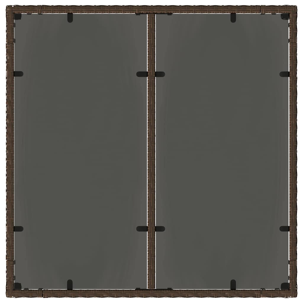 Garden Dining Set 5 pcs Brown Poly rattan