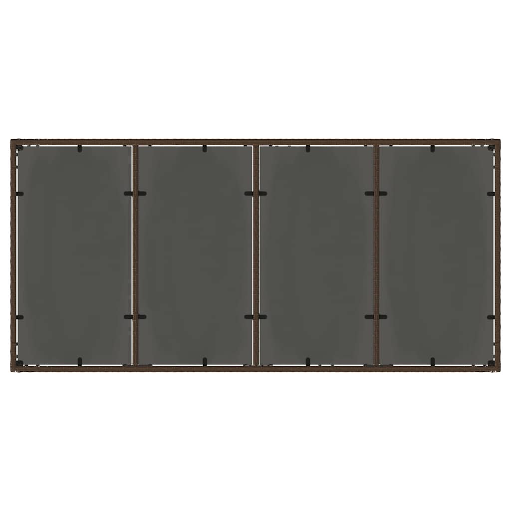 Garden Dining Set 7 pcs Brown Poly rattan