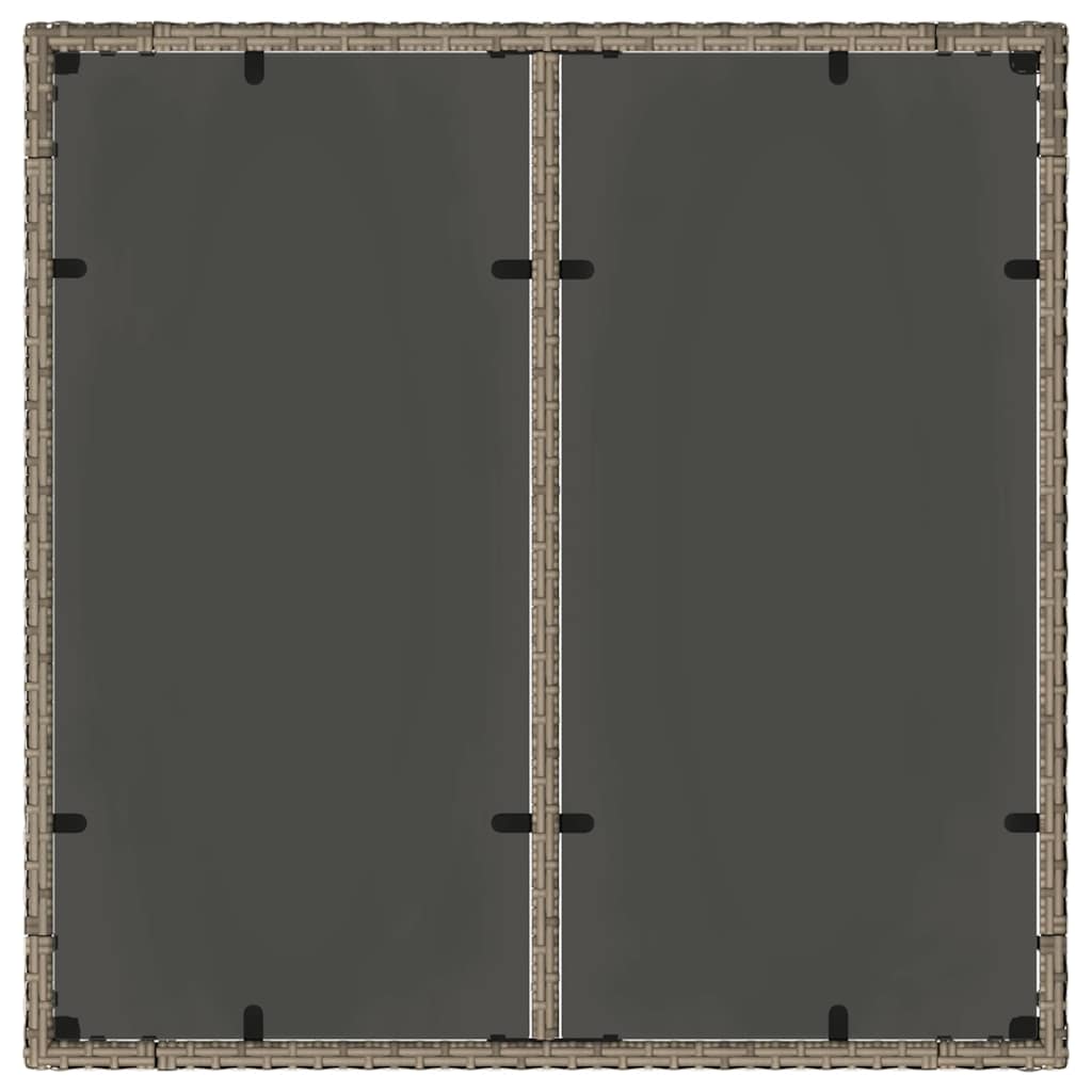 Garden Dining Set 3 pcs Grey Poly rattan