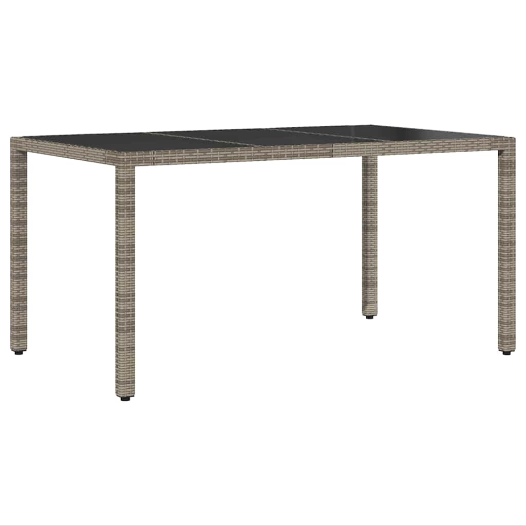 Garden Dining Set 5 pcs Grey Poly rattan