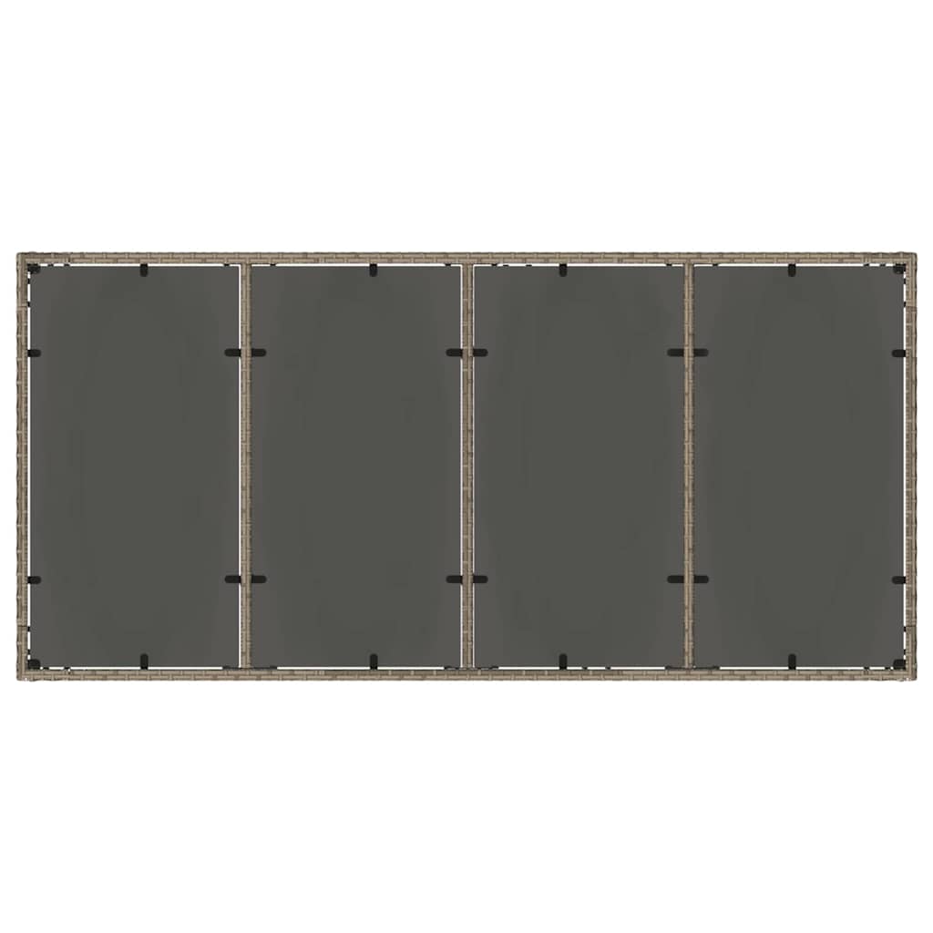 Garden Dining Set 9 pcs Grey Poly rattan