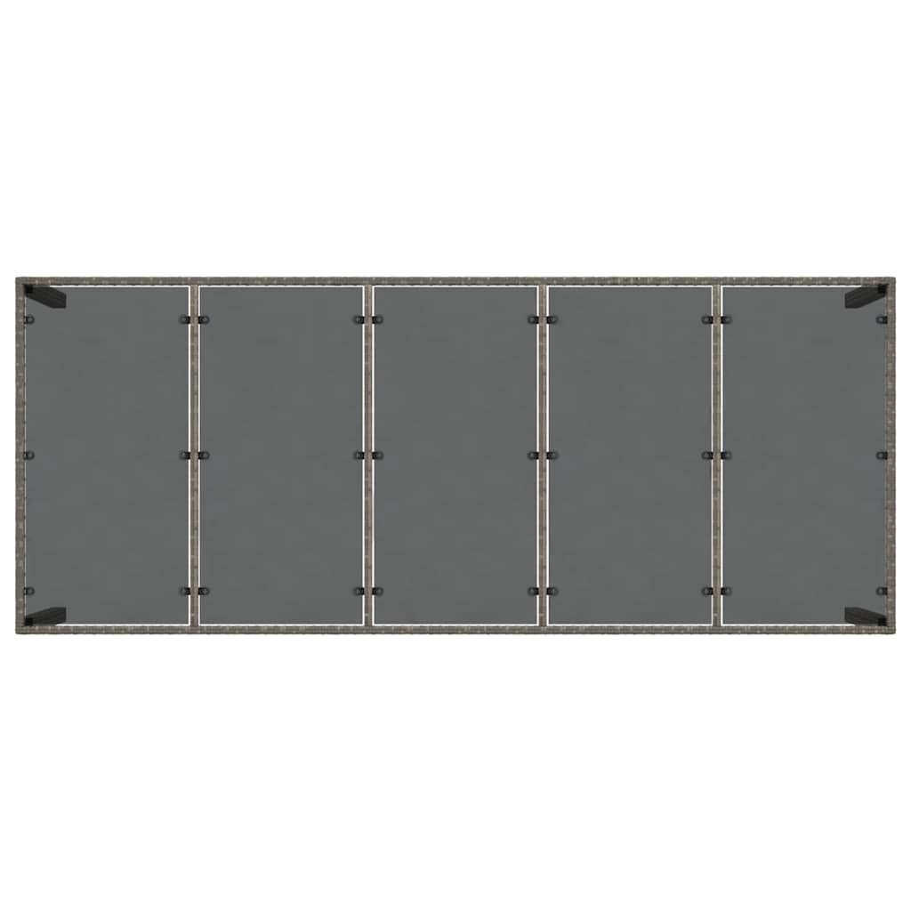 Garden Dining Set 9 pcs Grey Poly rattan