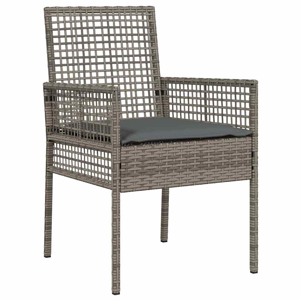 Garden Dining Set 11 pcs Grey Poly rattan