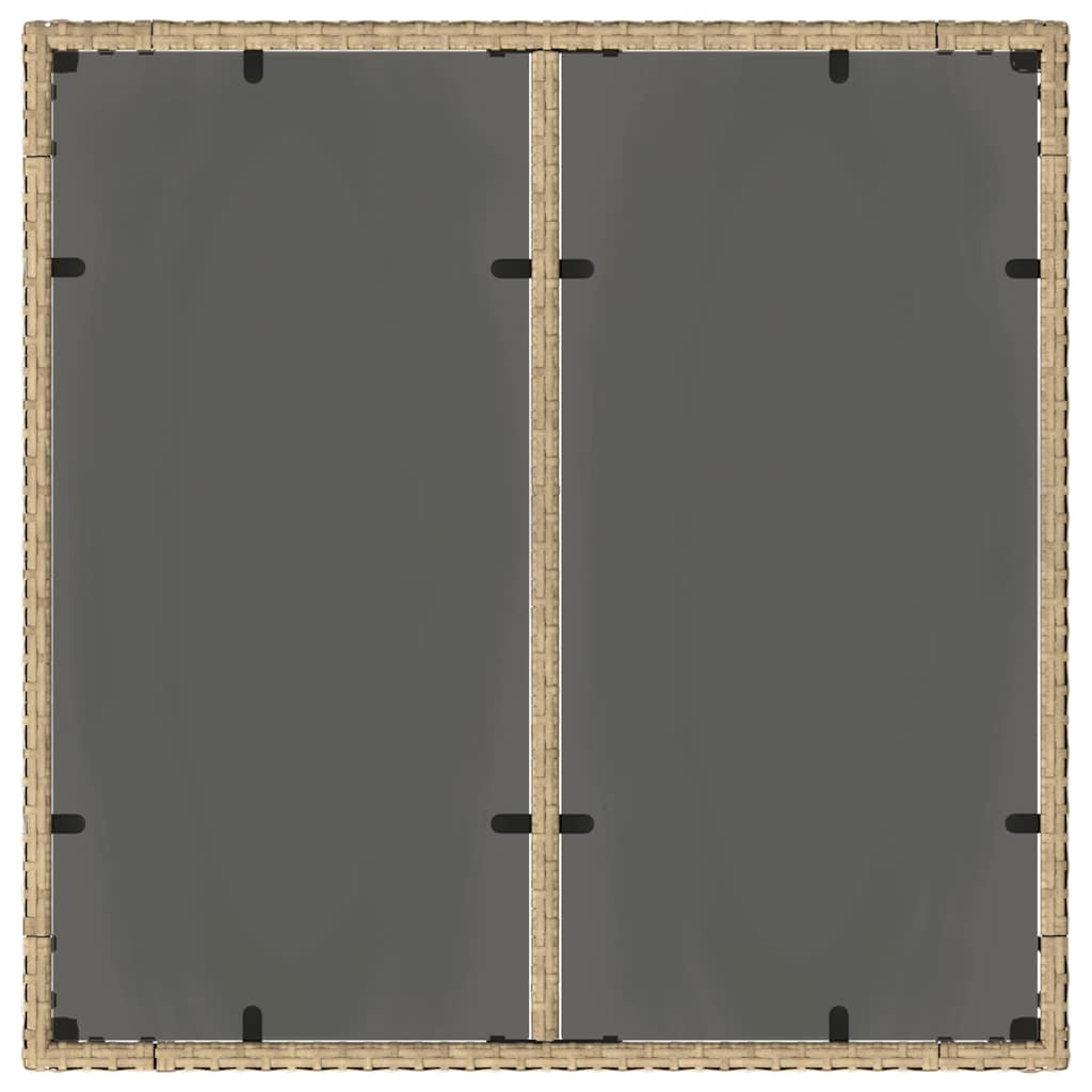 Garden Dining Set 5 pcs Beige Poly rattan