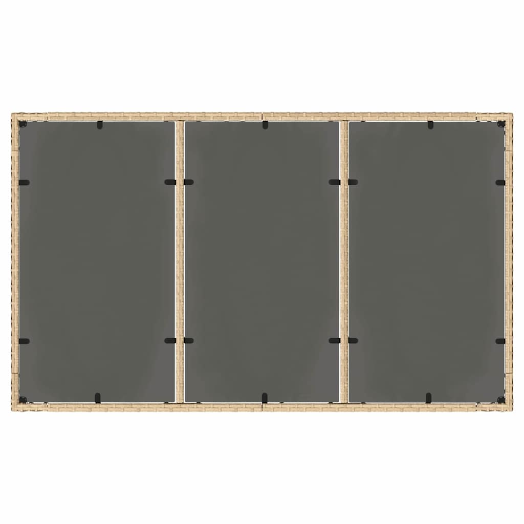 Garden Dining Set 7 pcs Beige Poly rattan