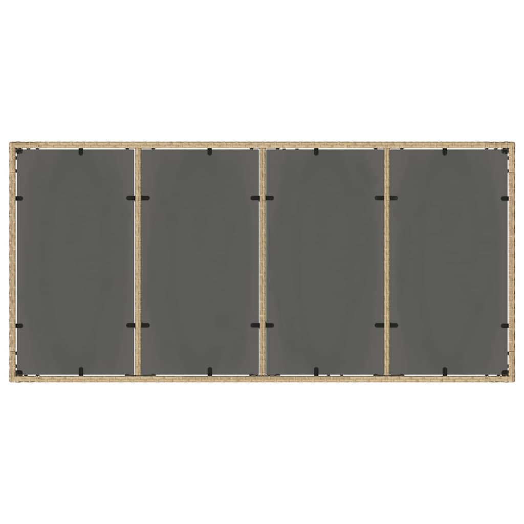 Garden Dining Set 9 pcs Beige PE rattan