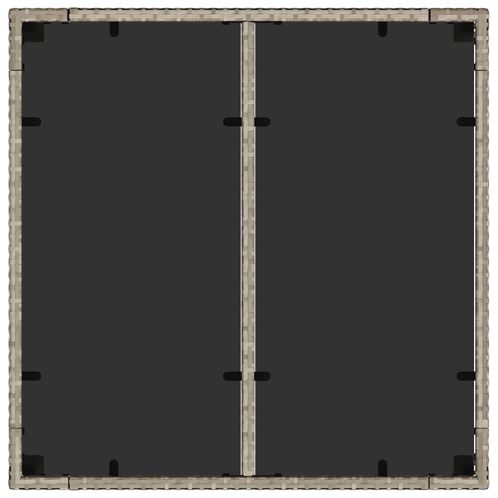 Garden Dining Set 5 pcs Light grey Poly rattan