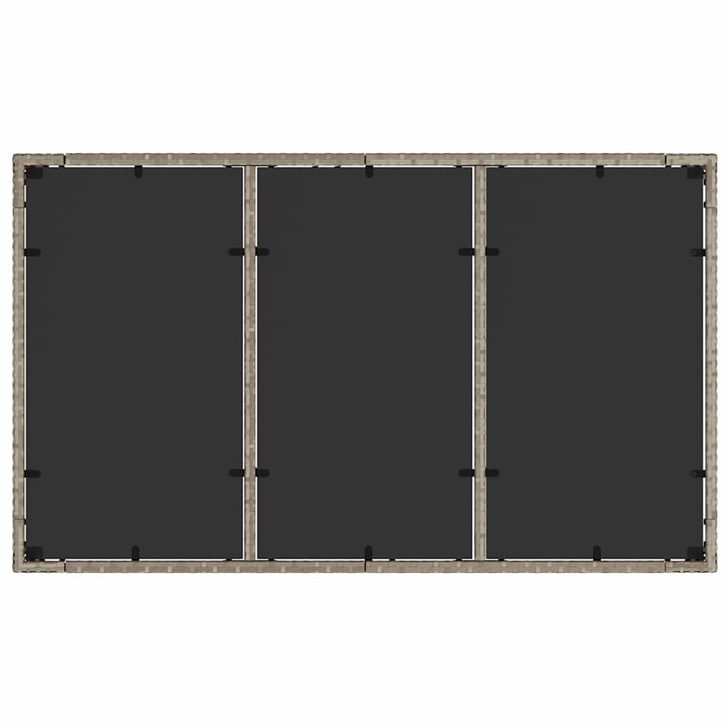 Garden Dining Set 5 pcs Light grey Poly rattan