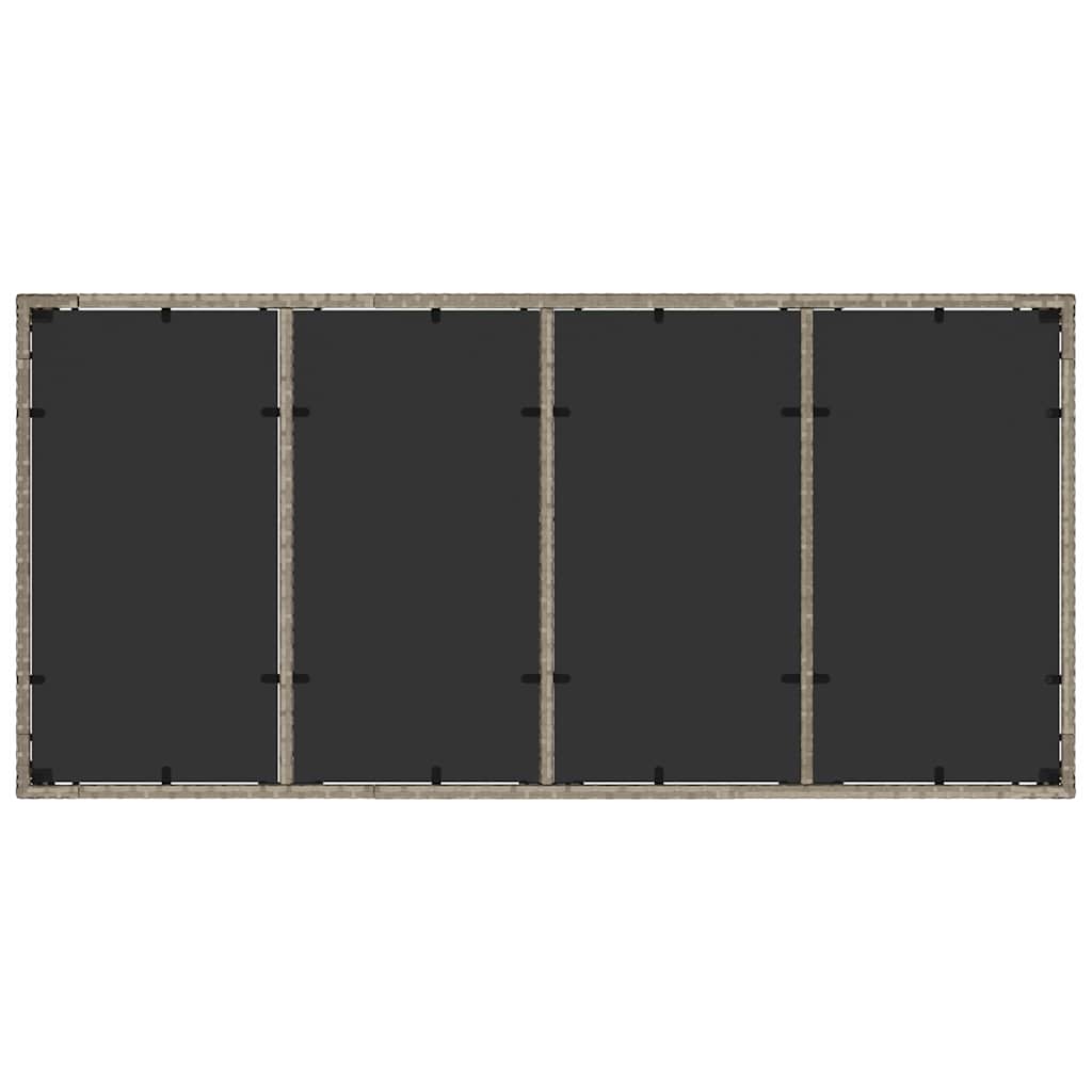 Garden Dining Set 7 pcs Light grey Poly rattan