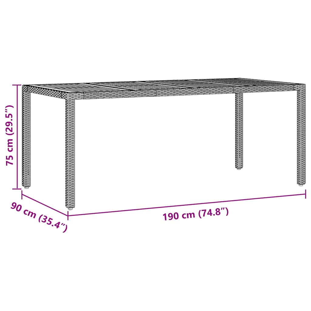 Garden Dining Set 7 pcs Grey Poly rattan