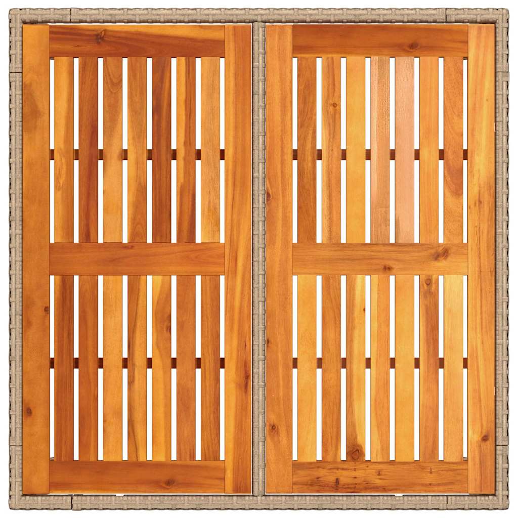 Garden Dining Set 5 pcs Beige Poly rattan