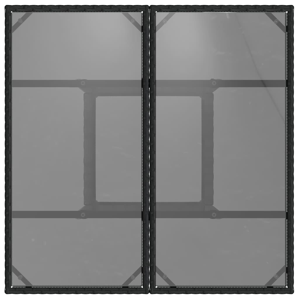 Garden Dining Set 5 pcs Black Poly rattan