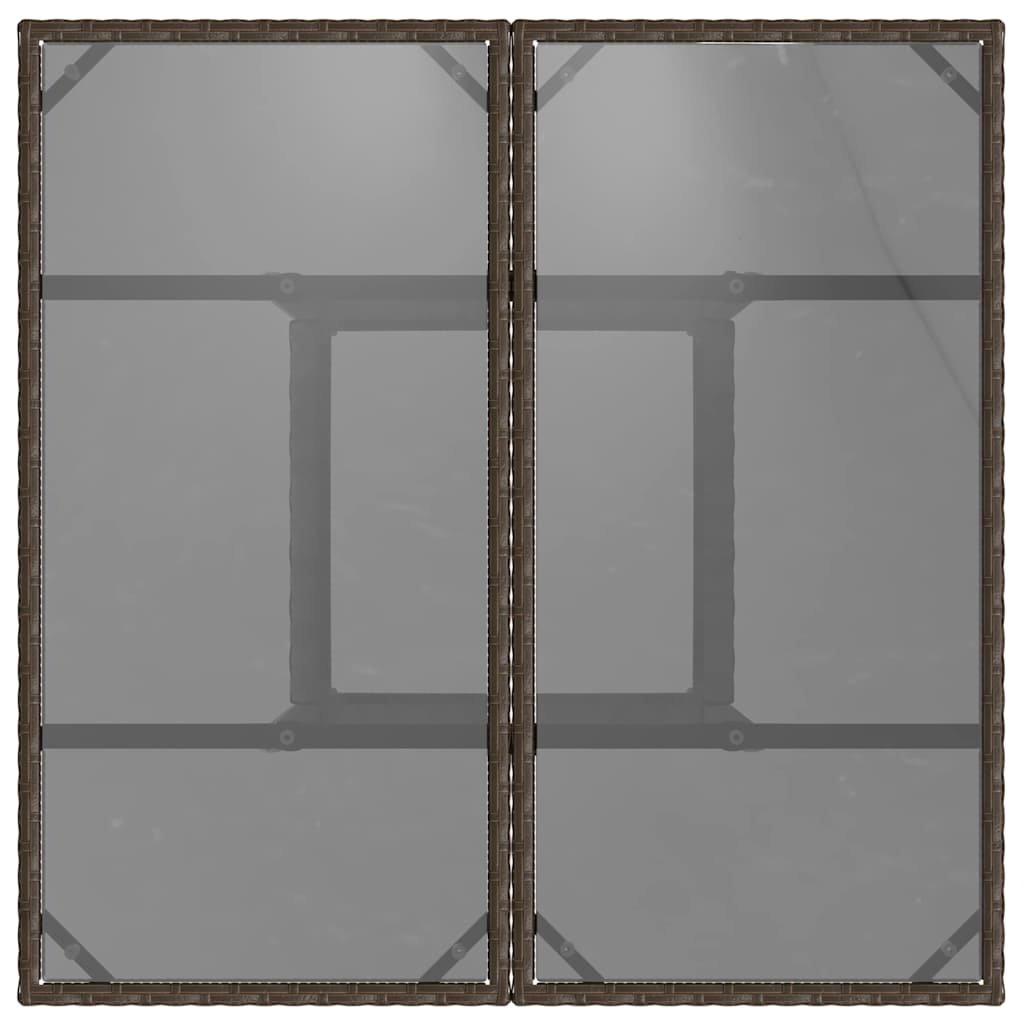 Garden Dining Set 5 pcs Brown Poly rattan