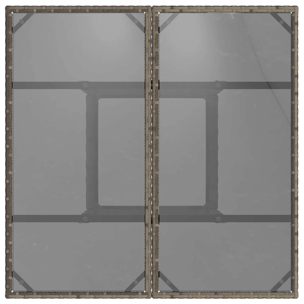 Garden Dining Set 5 pcs Grey Poly rattan