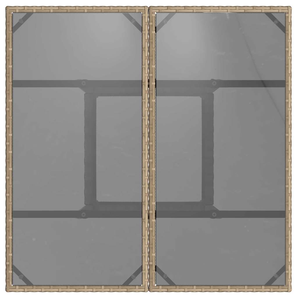 Garden Dining Set 3 pcs Beige Poly rattan