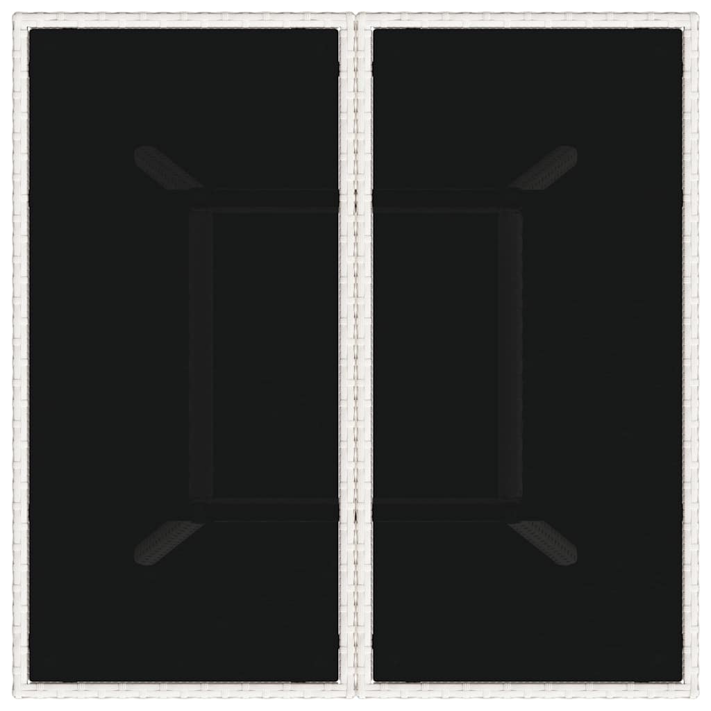 Garden Dining Set 3 pcs Grey Poly rattan