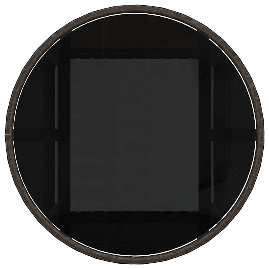 Garden Dining Set 5 pcs Brown Poly rattan