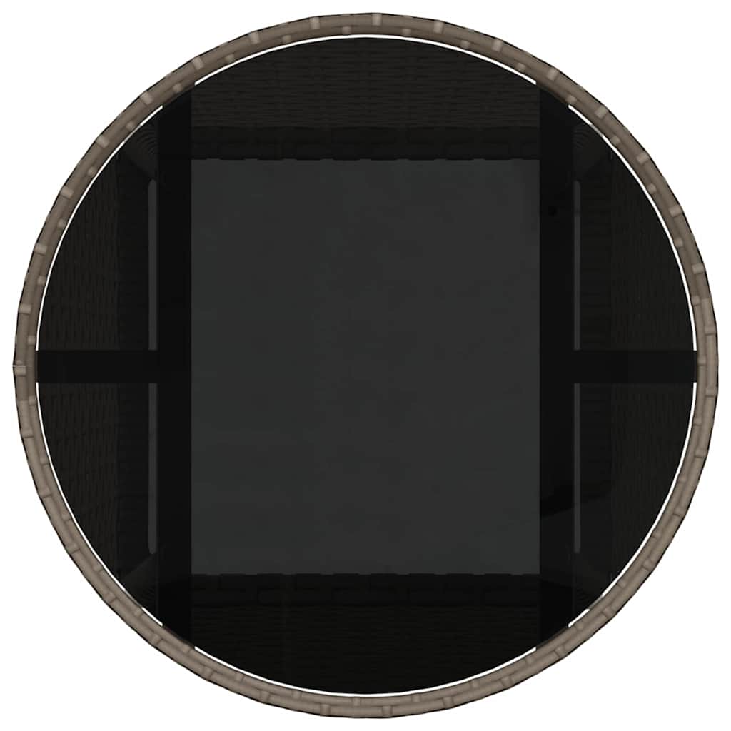 Garden Dining Set 5 pcs Grey Poly rattan