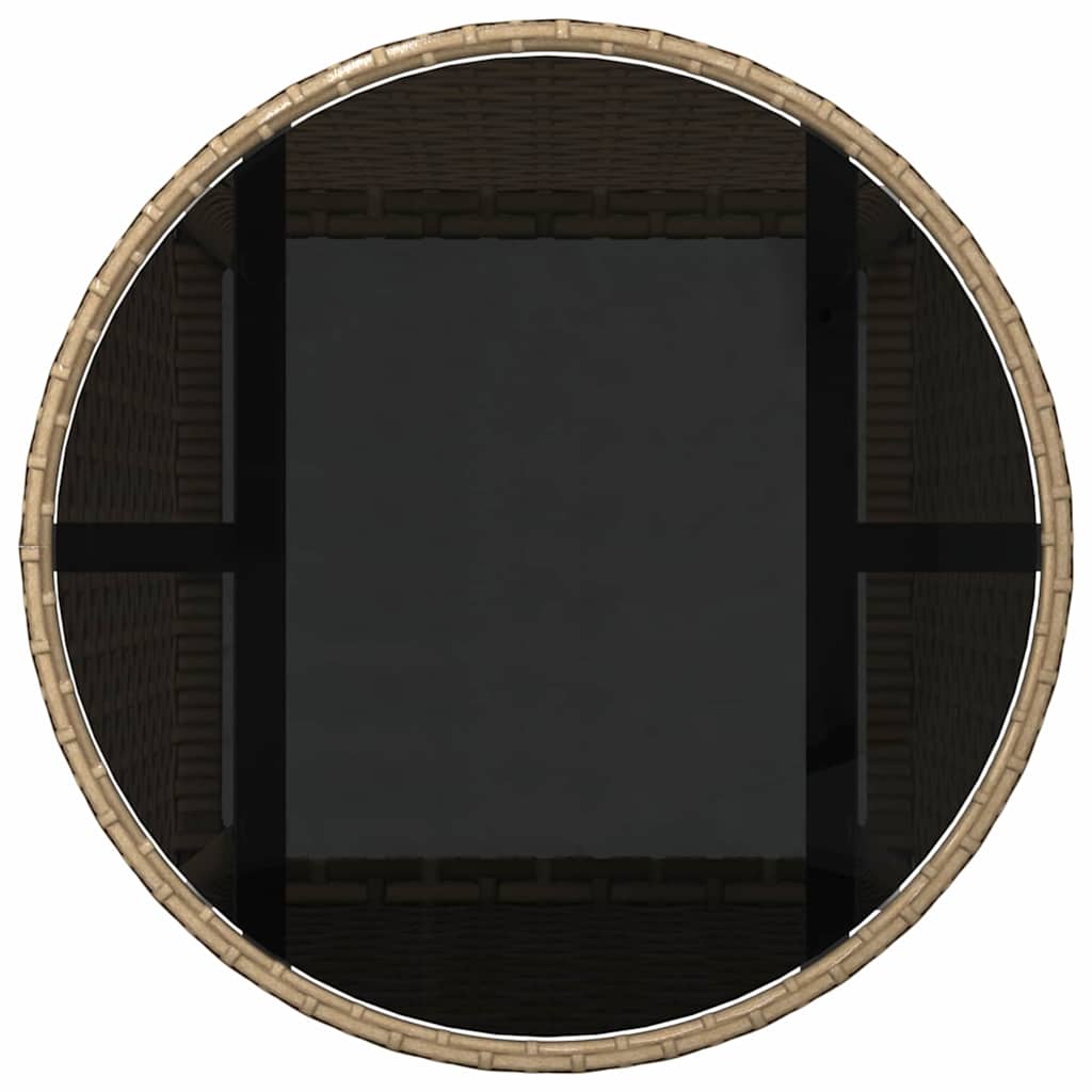 Garden Dining Set 5 pcs Beige Poly rattan