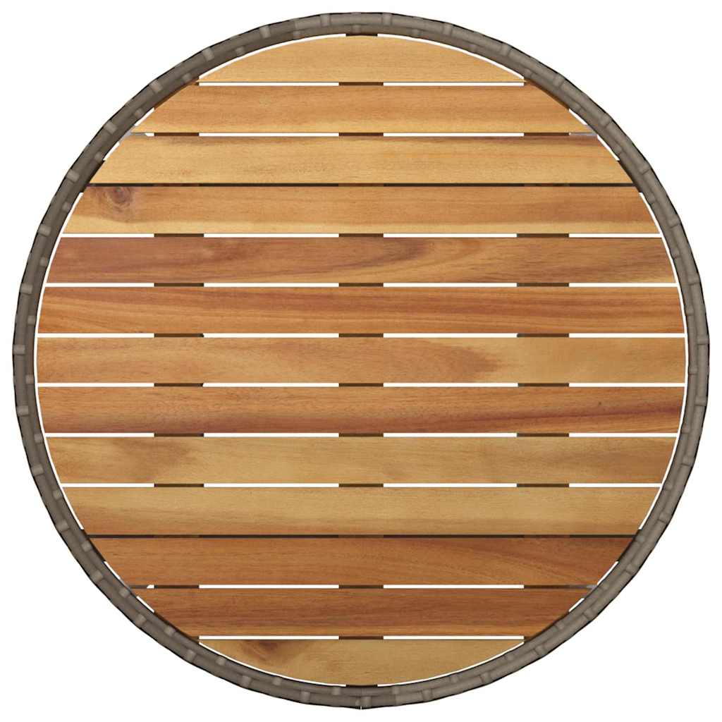 Garden Dining Set 5 pcs Grey Poly rattan